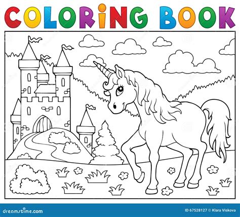 Unicorn Rainbow Castle Coloring Page