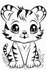 Cute And Fierce Adorable Tiger Coloring Pages For Kids Of All Ages sketch template