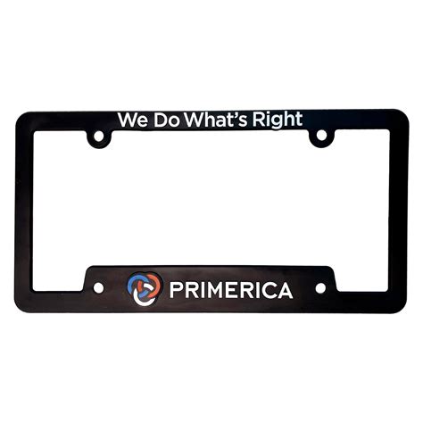 Black License Plate Frame – Primerica Store