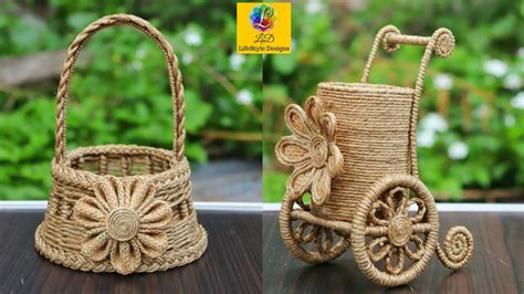 DIY Jute Home Decor/ Jute Craft Ideas/ Home Decoration Design Handmade - YouTube