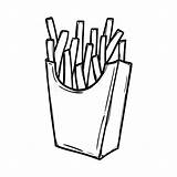 French Fries Pages Coloring sketch template