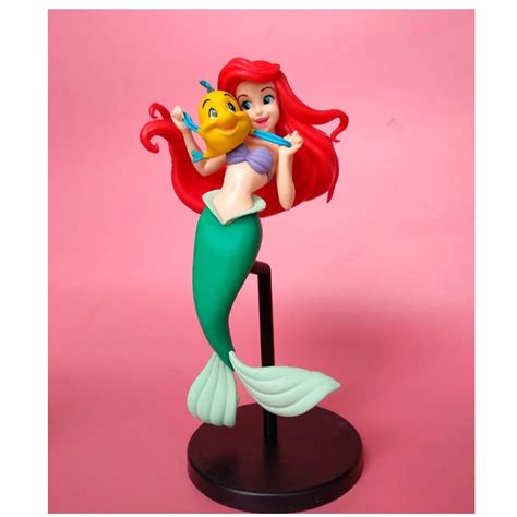 Ariel / Mermaid with Flounder Figurines / Cake Toppers, Hobbies & Toys, Toys & Games on Carousell