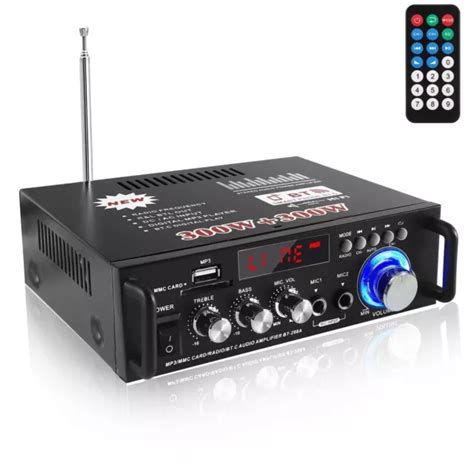 ETLEPHE MINI AUDIO Amplifier, Bluetooth 5.0 Stereo 300W+300W 2 Channel ...