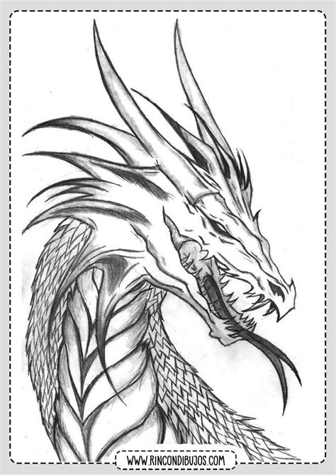 Impresionante Dibujo de Dragon - Rincon Dibujos