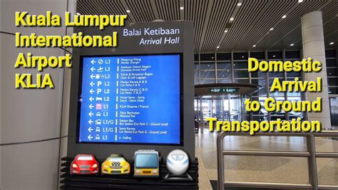 Kuala Lumpur International Airport Terminal 1 Domestic KLIA Arrival to Ground Transportation ...