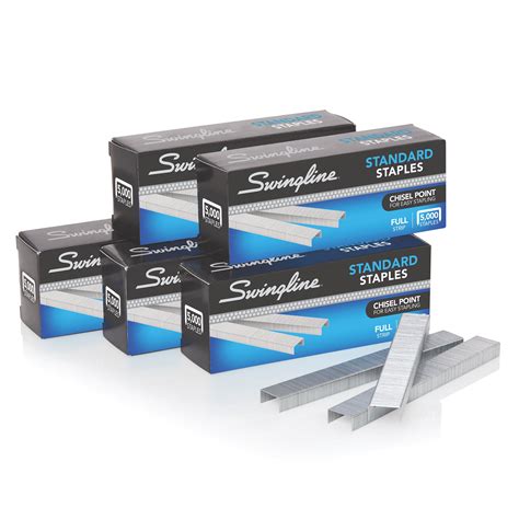 Swingline Standard Staples, 1/4" Length, 5 Box Pack (S7035101) - Walmart.com