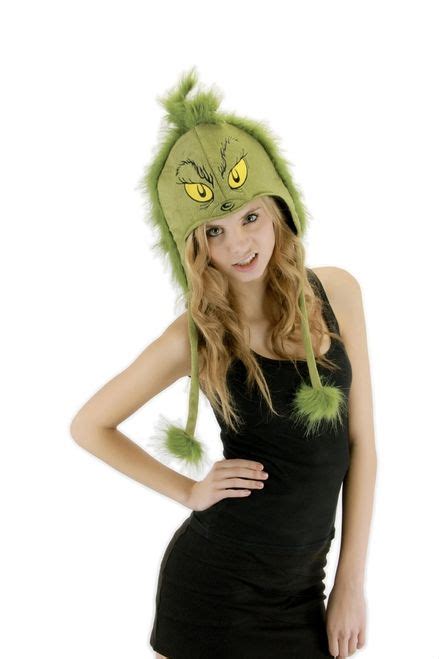 Dr. Suess Grinch Hoodie Hat | Grinch costumes, Halloween costume accessories, Costume hats