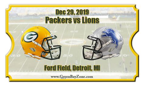 Green Bay Packers vs Detroit Lions Football Tickets | 12/29/19