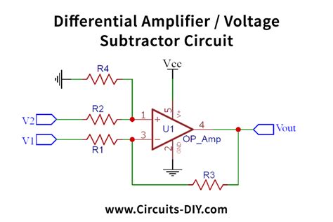 Differential Amplifier or Voltage Subtractor Circuit