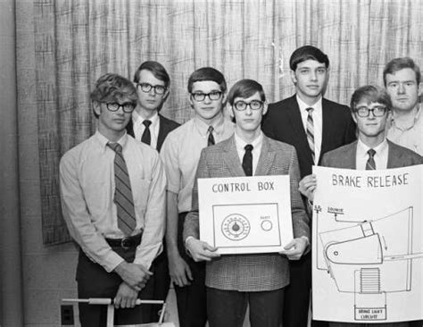 Ohio University Mechanical Engineering students hold diagrams, 1969 :: Ohio University Archives ...