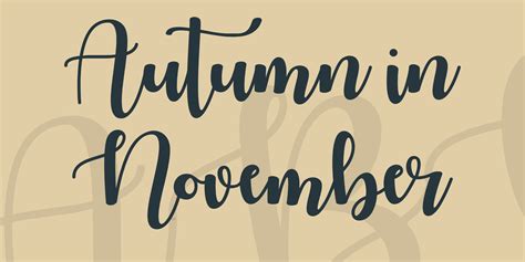 Autumn In November Font FREE Download & Similar Fonts | FontGet