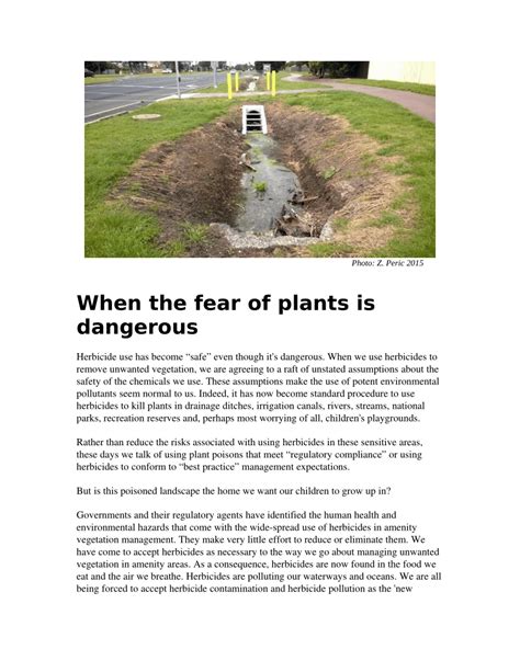 (PDF) When the fear of plants is dangerous