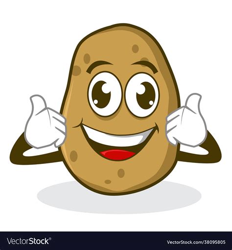 Potato mascot cartoon Royalty Free Vector Image