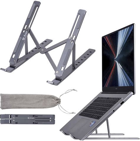 Laptop Stand for Desk, Arae Adjustable Ergonomic Portable Aluminum Laptop Holder, Foldable ...