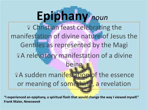 PPT - Epiphany noun PowerPoint Presentation, free download - ID:2793959