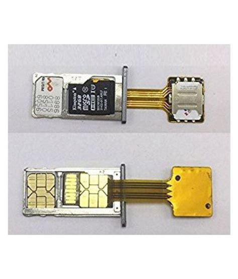 Hybrid Sim Slot Adapter For 2 Sim And Micro SD Card (Hybrid Dual Sim Extension) PACK OF 2 ...