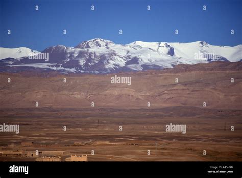 Snow on the Atlas Mountains in Morocco Stock Photo - Alamy