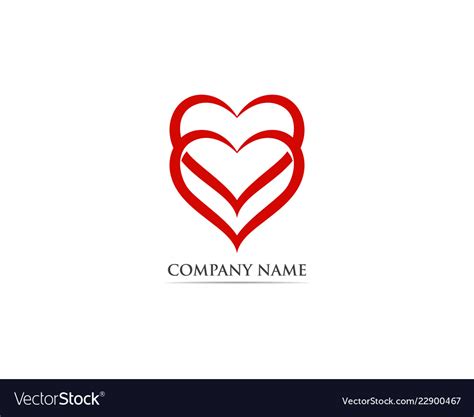 Love red logo and symbol Royalty Free Vector Image