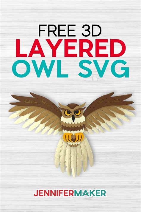 Eagle & Owl SVG: Free Cute 3D Layered Cut File | Paper crafts, Paper owls, Svg