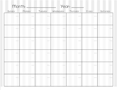 fresh printable blank calendar pages free printable calendar monthly - 10 best free printable ...