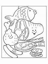 Meat For Coloring Pages sketch template