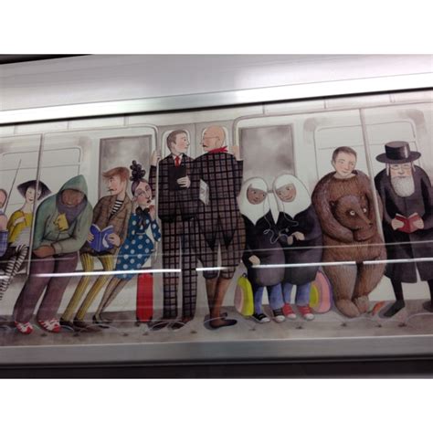 NYC subway art (Section 1/3) by Sophie Blackall. Yes I was worried my iPhone would be grabbed ...