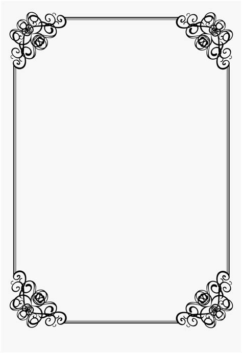 Simple Border Design Black And White, HD Png Download , Transparent Png Image - PNGitem