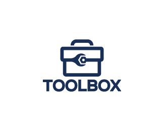 Toolbox Logo design - Logo design of a toolbox made from a wrench. Price $185.00 | Tool logo ...