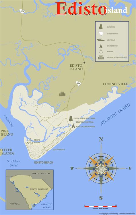 Edisto Island Sightseeing Map - Ontheworldmap.com