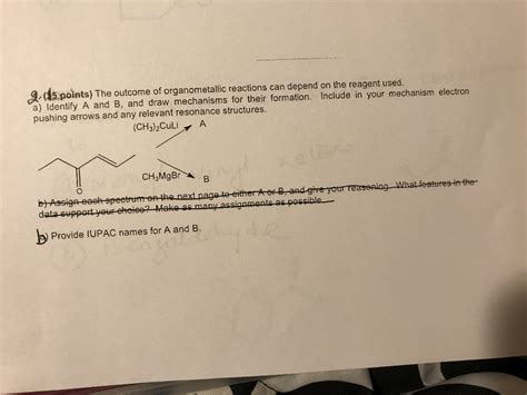 Solved The outcome of organometallic reactions can depend on | Chegg.com