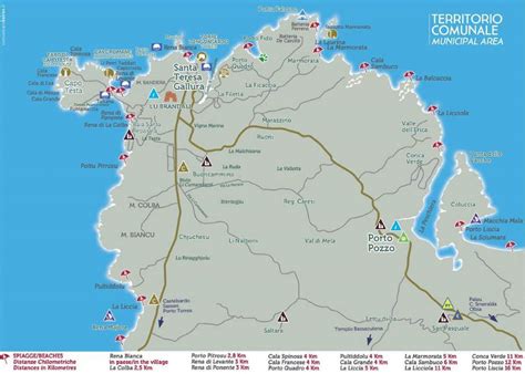 Santa Teresa Gallura Beaches Map - Sardinia Holiday 2024