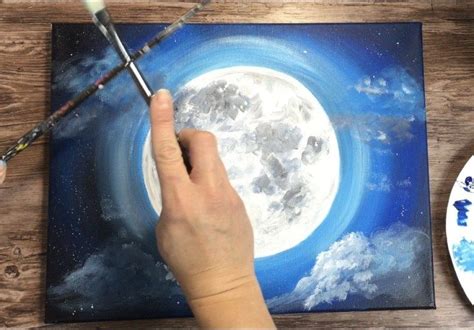 Moon Painting - Step By Step Acrylic Painting Tutorial - With Pictures ...