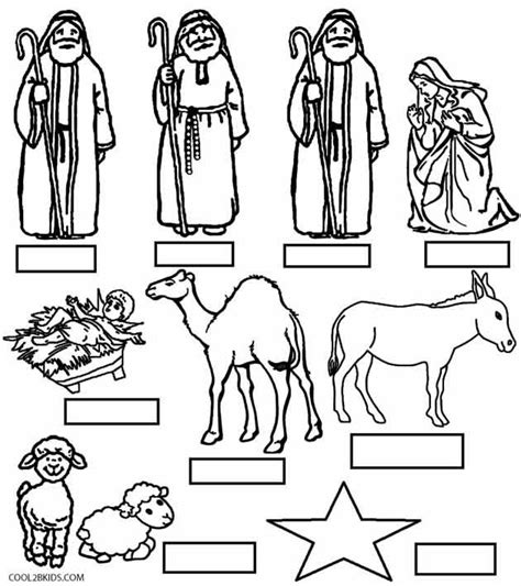 Animals Of The Nativity Coloring Pages