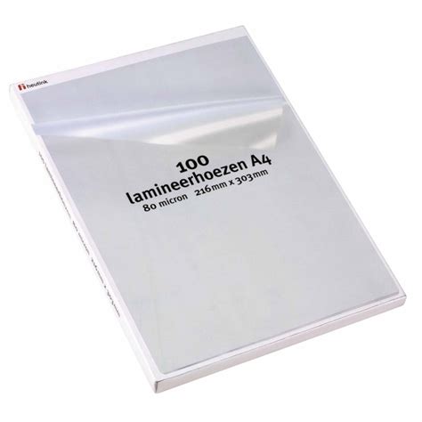 Laminating sheets - 80 µ A4 216 x 303 mm | Heutink Arts & Crafts