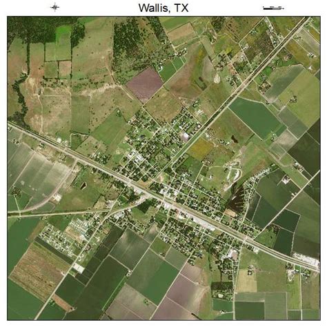 Aerial Photography Map of Wallis, TX Texas