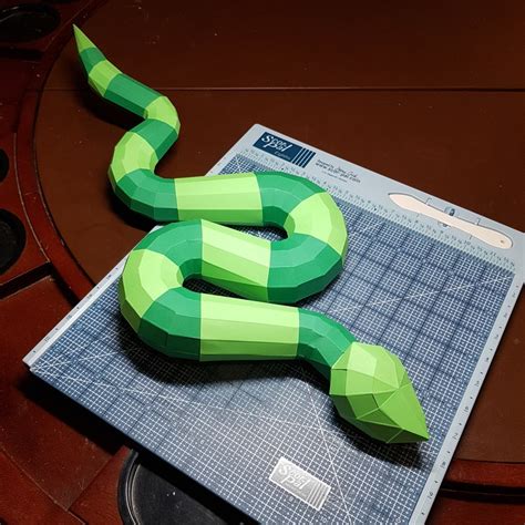 Snake Papercraft Sculpture Printable 3D Puzzle Papercraft | Etsy