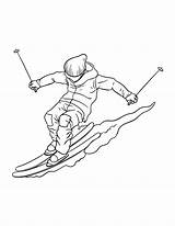 Skiing Coloring Pages sketch template