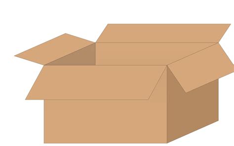 Clipart - Open Cardboard Box