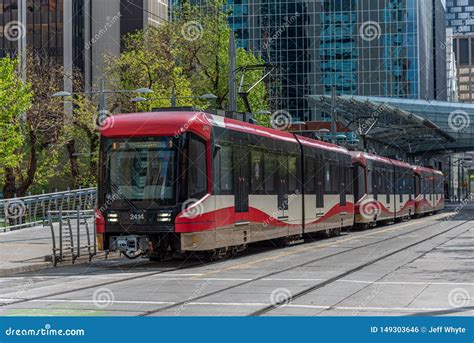 C-Train in Downtown Calgary, Alberta Editorial Photo - Image of canada ...