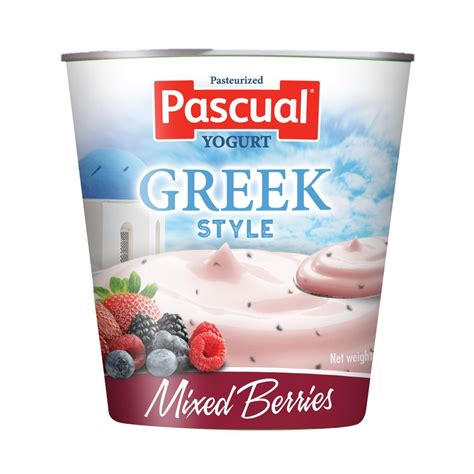 Pascual Creamy Delight Yogurt Greek Style Mixed Berries 100ml x 4 | Shopee Philippines