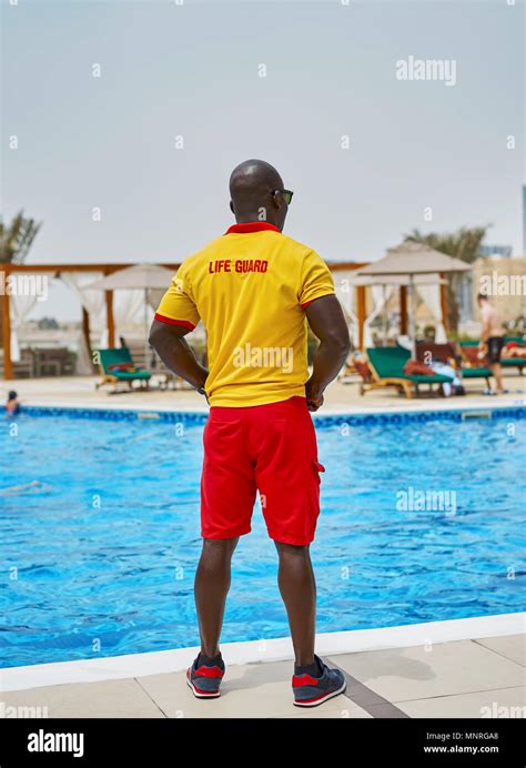 lifeguard at the pool Stock Photo - Alamy