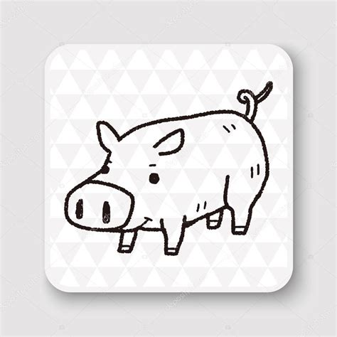 Pig doodle vector illustration — Stock Vector © hchjjl #94903284