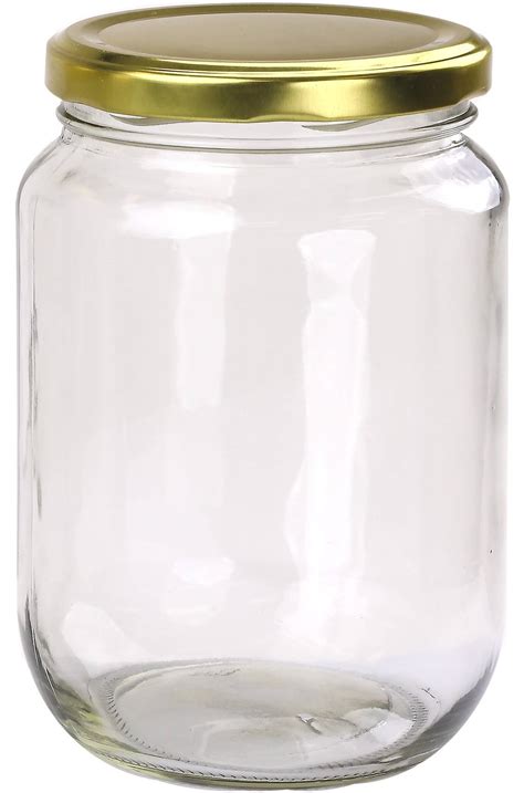 36 pcs Honey Jars - 1kg size - Round Glass Jar with Gold Lid