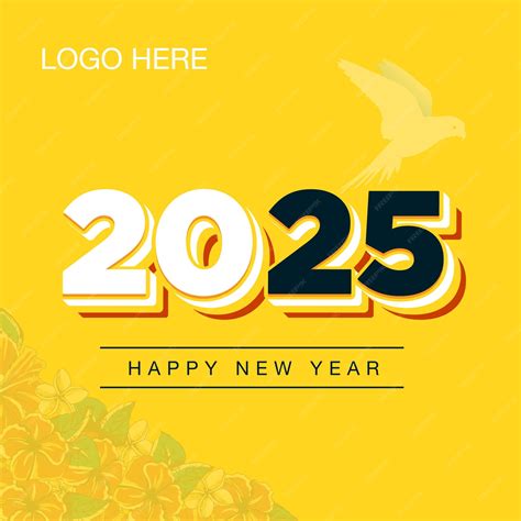 Premium Vector | 2025 typography logo design concept Happy new year ...