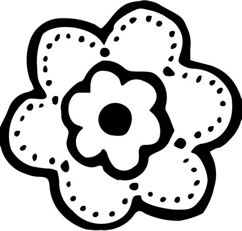 Flower Clip Art Black And White