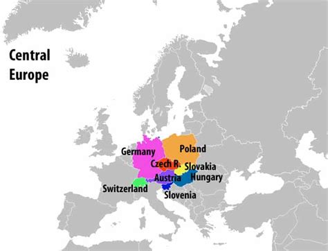 Map of Central Europe