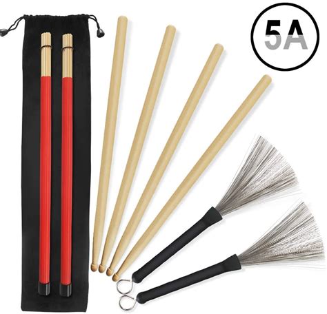 5A Drumsticks, 2 Pairs Classic High Quality Maple Drum Stick Sets With ...