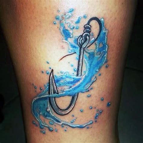 75 Fish Hook Tattoo Designs For Men - Ink Worth Catching | Fishing hook tattoo, Hook tattoos ...