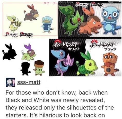 Remember the time where Gamefreak just revealed the starters for Gen 5 but only their ...