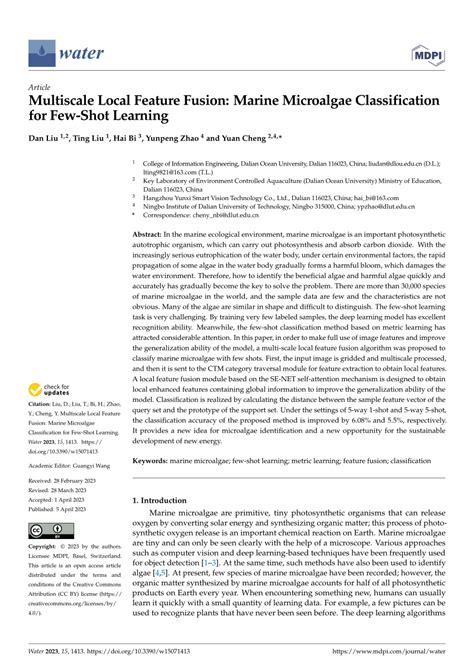 (PDF) Multiscale Local Feature Fusion: Marine Microalgae Classification for Few-Shot Learning